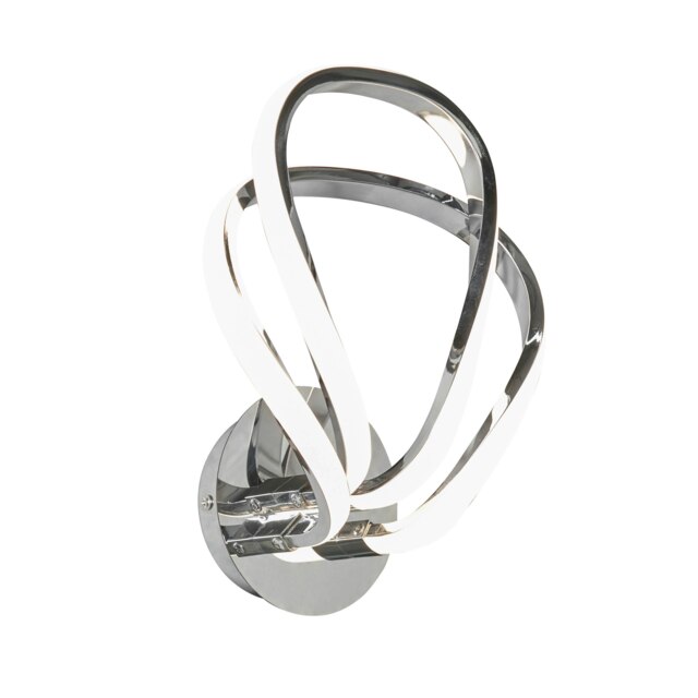 BHS Alvar LED Overlapped Petals Wall Light, Silver