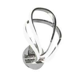 BHS Alvar LED Overlapped Petals Wall Light, Silver