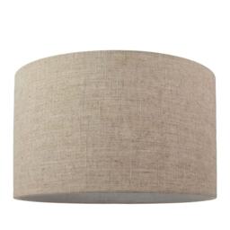 "Contemporary and Classic Natural Dark Beige Oatmeal Linen Fabric 16"" Lamp Shade Cream Oatmeal 1"