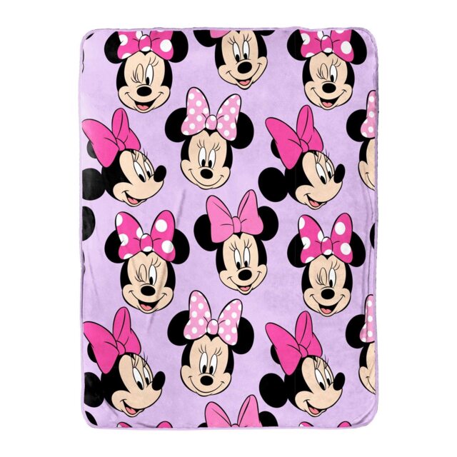 Disney Plush Minnie Mouse Blanket Purple Purple/Pink 100cm x 150cm 1