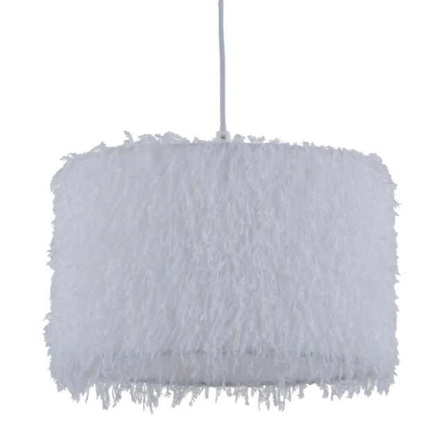 Rogers - White Shaggy 30cm Easy Fit Pendant Shade
