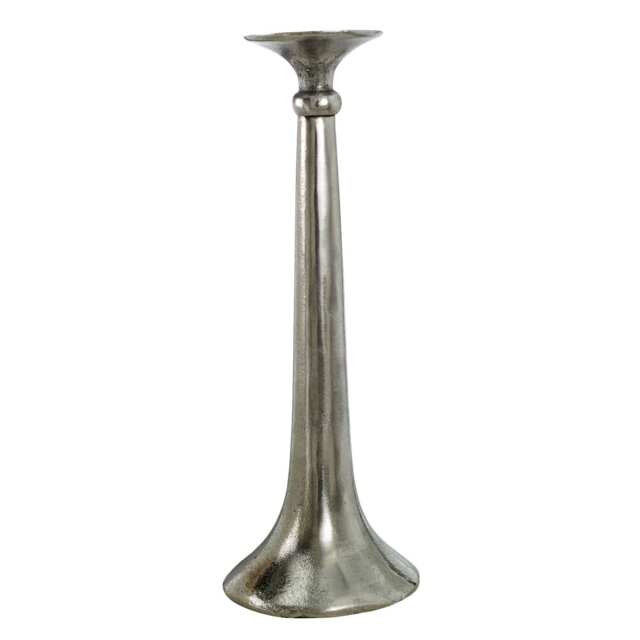 Homescapes Aluminium Skirt Metal Candlestick - 44 cm Tall