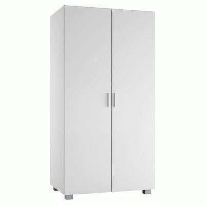 Kids 2-Door Wardrobe White Unit Colour: White