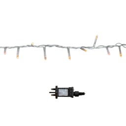 50m 2000 LED TreeBrights Christmas String Lights with Timer in Vintage Gold and Red on Clear Cable