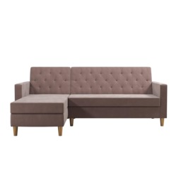 Liberty Sectional Futon with Storage Pink