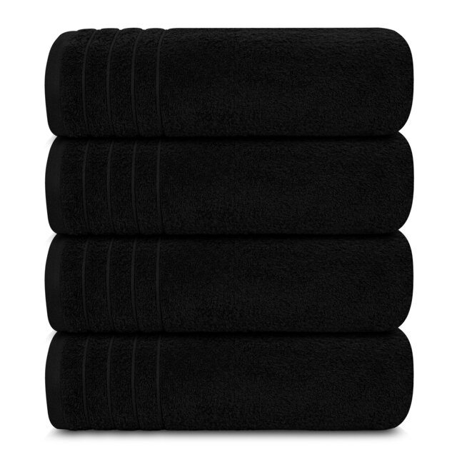 Extra Large Cotton Bath Towels Set of 4, 450 GSM, 76 x 152 cm