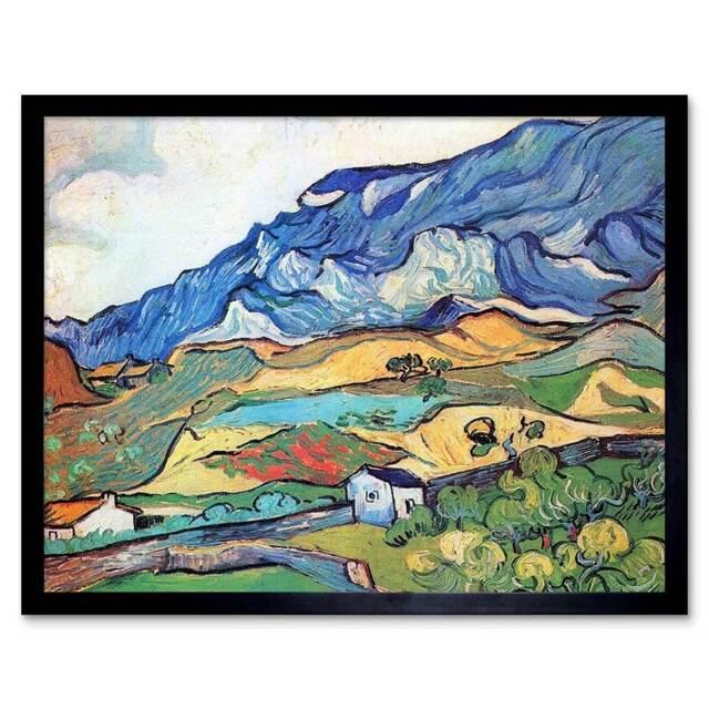 Vincent Van Gogh Les Alpilles Mountain Landscape Framed Wall Art Print