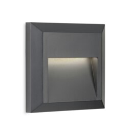 Enzo LED Resin Wall & Step Light - Square Graphite IP65