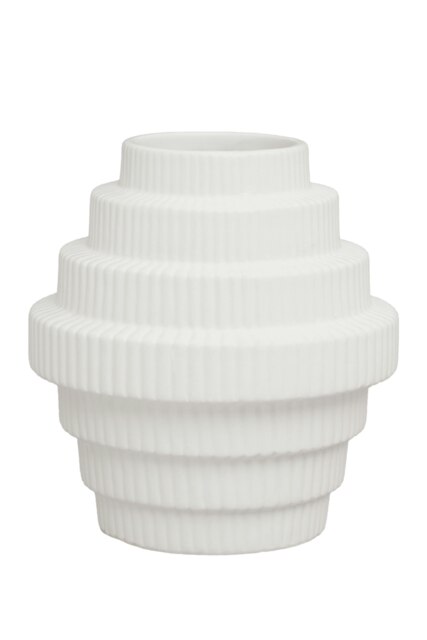 Interiors by Premier Modern Design White Small Vase, Lightweight Flower Ceramic vase, Versatile And Stylish Vase For Flowers White