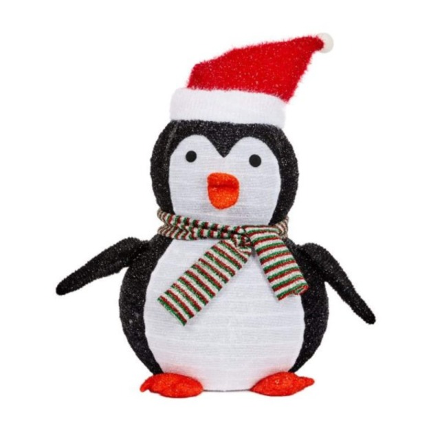 72cm Battery Operated Light up Pop up Christmas Penguin with Cool White LEDs