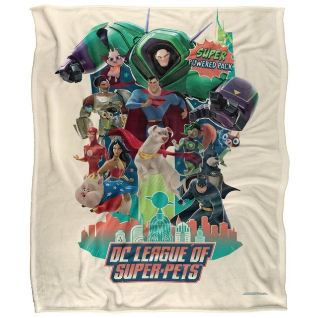 DC Comics League Of Super Pets Super Powered Pack Blanket - Multicoloured - One Size