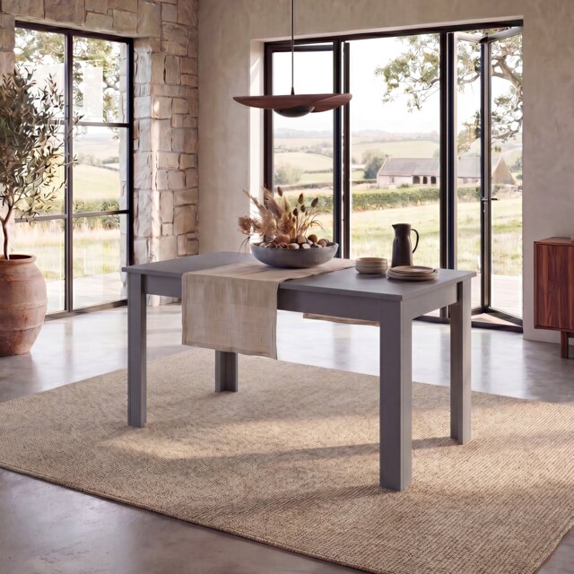 Vida Designs Medina 4 Seater Family Dining Room Table - Grey