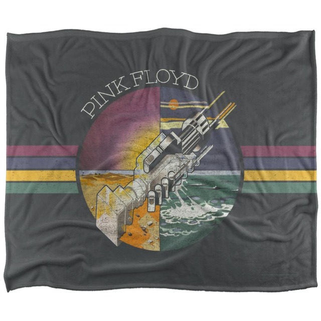 Pink Floyd Welcome To The Machine Silky Supersoft Blanket Black Black/Multicoloured One Size 1