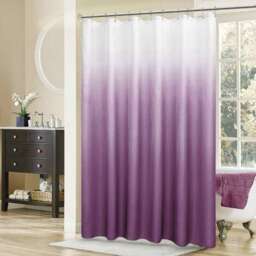 Shower curtain 180 x 180 cm purple gradient shower curtain waterproof printed polyester shower curtain