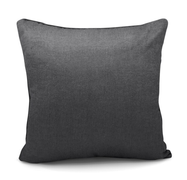 Embossed Plain Scatter Cushion - 43cm x 43cm Grey Charcoal