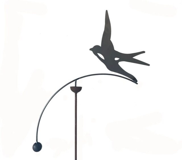Swallow Wind Rocker Single Bare Metal - Ready to Rust - Steel - L66 x W54 x H148.5 cm