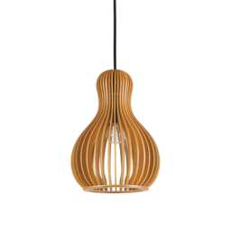 Citrus 1 Light Ceiling Pendant Wood, E27