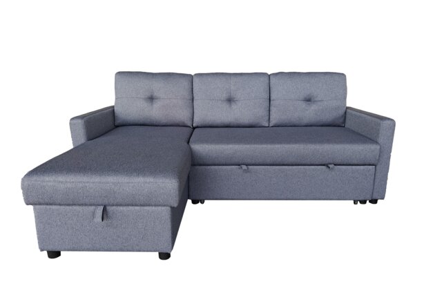 The Savona 3 Seater Storage Sofa in Grey or Silver Grey One Size