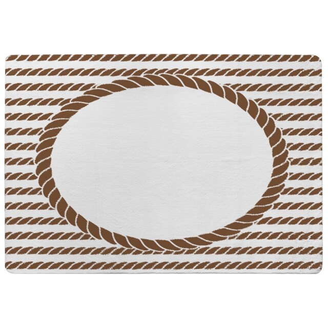 Rope Border Rug Multi