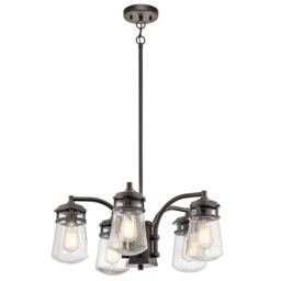 Lyndon 5 Light Outdoor Chandelier Pendant Lighting Bronze IP44, E27