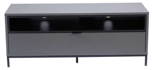 Chaplin TV-Stand with 1 Flap Charcoal Grey Charcoal One Size 16