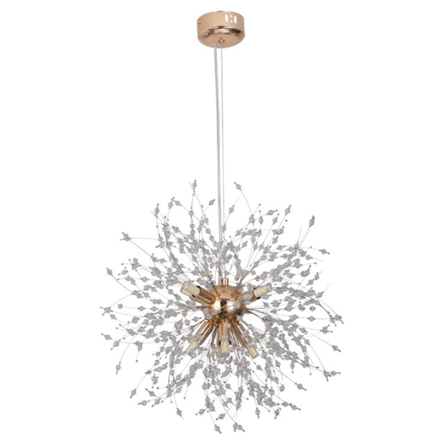 Modern Chandelier Fireworks Pendant Light Crystal Ceiling Light G9 Bulb 50cm Gold