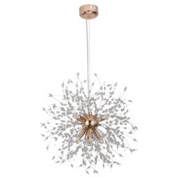 Modern Chandelier Fireworks Pendant Light Crystal Ceiling Light G9 Bulb 50cm Gold
