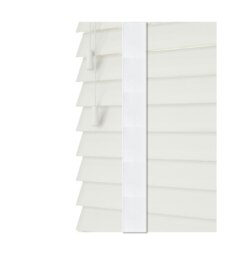 110cm Serene Faux Wood Venetian Blinds with Tapes (120cm Drop) White White