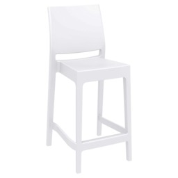 Spek Mid Height Bar Stool 65 - White (Suitable For Outdoor) White