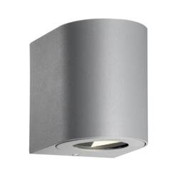 Nordlux Canto Outdoor Wall Light Grey Aluminium Sensor Intergrated LED Weatherproof - Mains Powered, IP44