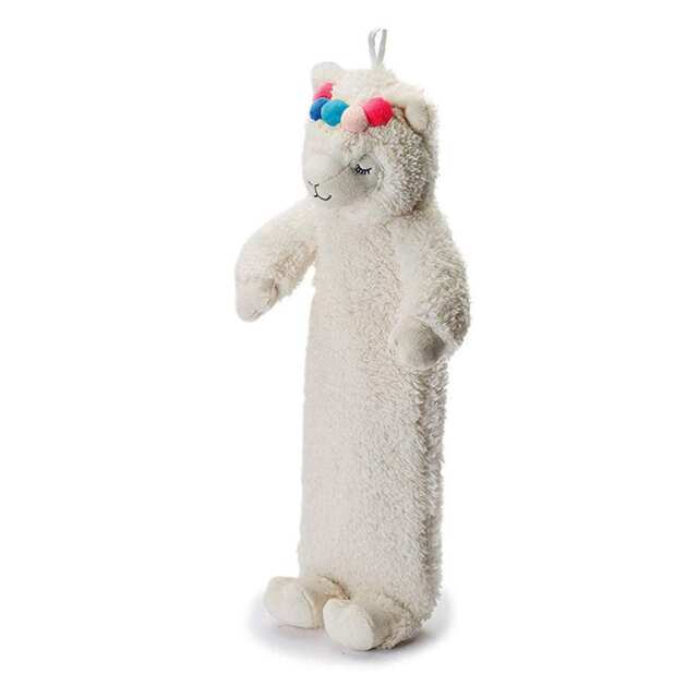 Warmies Hot Water Bottle With Cosy Cute Plush Removable Character/Animal Cover, Llama