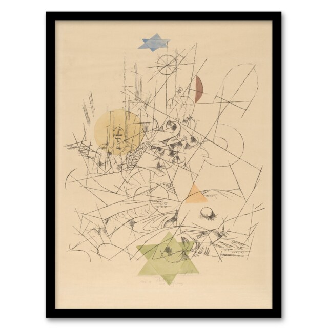 Paul Klee Framed Wall Art Hope and Destruction Abstract Painting Home Décor