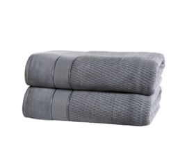 Royal Velvet Woven Cotton Super Soft And Absorbant Towel Grey Face cloth 1