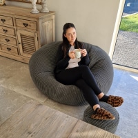 rucomfy Jumbo Cord Goliath - Giant Indoor Bean Bag Chair for Adults