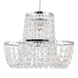 Jewelled Easy Fit Light Shade Clear Chrome Medium 1