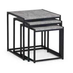 Harstad Concrete Nest Of 3 Tables in Concrete and Black