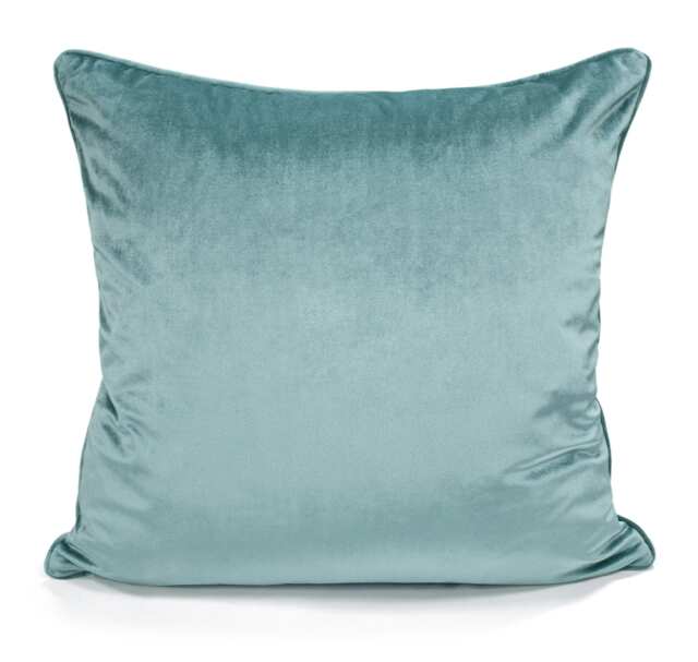 Luxury Plain Matte Velvet Cushion - 43cm x 43cm Green Teal