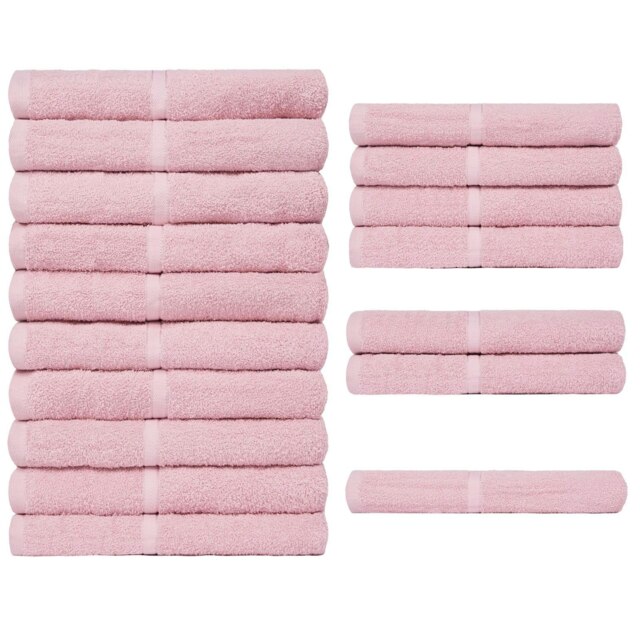 OHS Luxury Soft 100% Cotton 500GSM Bathroom Hand Towel, 50x80cm - Blush Pink