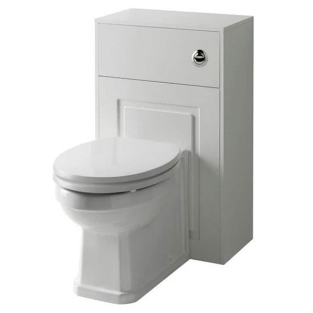 Traditional Bathroom Back to Wall Toilet with Soft Close Seat and WC Unit 500mm Wide - White - (Aberdeen) White White 1