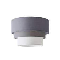 ValueLights Aztec 3 Tier Grey Fabric Ceiling Shade Grey