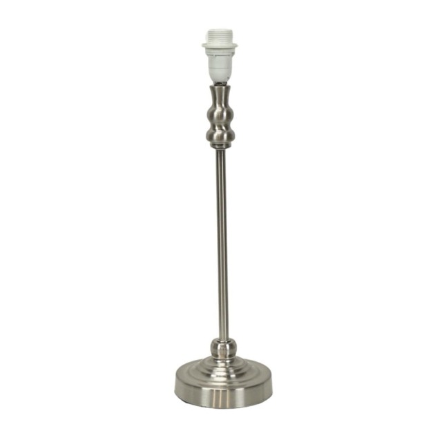 ValueLights Maggie Chrome Candlestick Table Lamp Base Silver