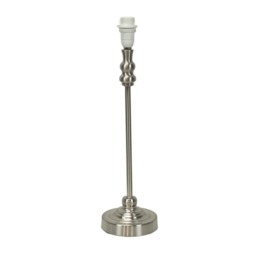 ValueLights Maggie Chrome Candlestick Table Lamp Base Silver