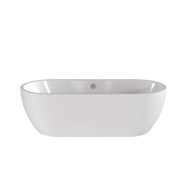 Balterley Freestanding Boat Bath: Double-Ended Acrylic Bath with Elegant Curved Design