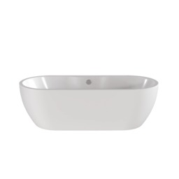 Balterley Freestanding Boat Bath: Double-Ended Acrylic Bath with Elegant Curved Design