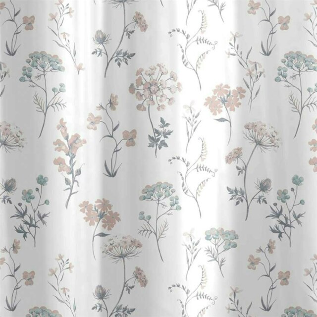 Fleur Shower Curtain - White - 180x180cm White