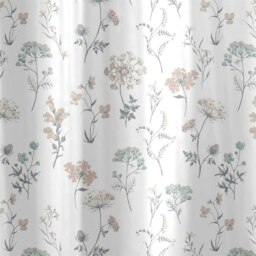 Fleur Shower Curtain - White - 180x180cm White