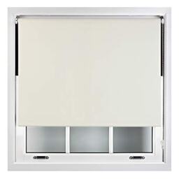 Blackout Roller Blind 200cm Wide x 165cm Long Metal Fittings Cream Cream