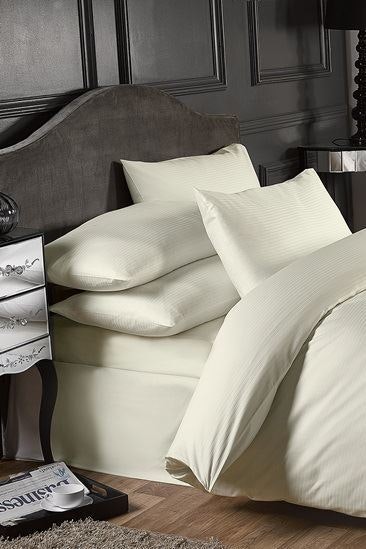 Grosvenor 1000TC Hotel Quality Deep Fitted Sheets - Cream - Super King