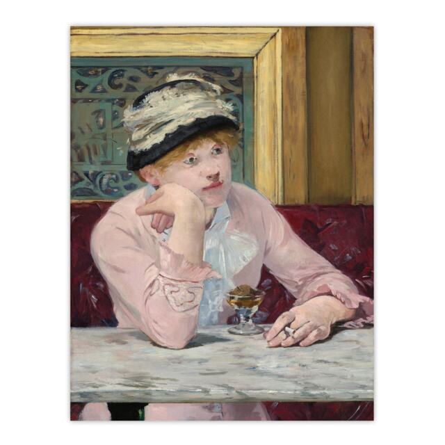 "Plum Brandy Woman Portrait Manet Vintage Huge Wall Art Poster Print 24X32"""