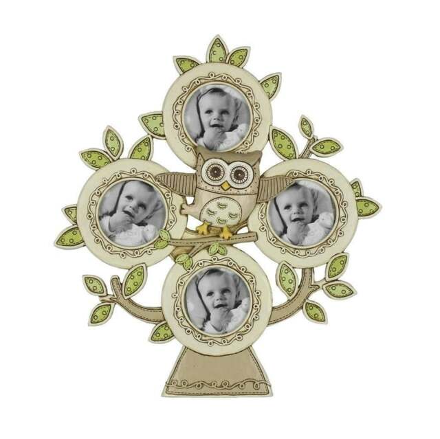 Juliana Baby Noahs Ark Resin 4 Aperture Frame Owl (CG400)